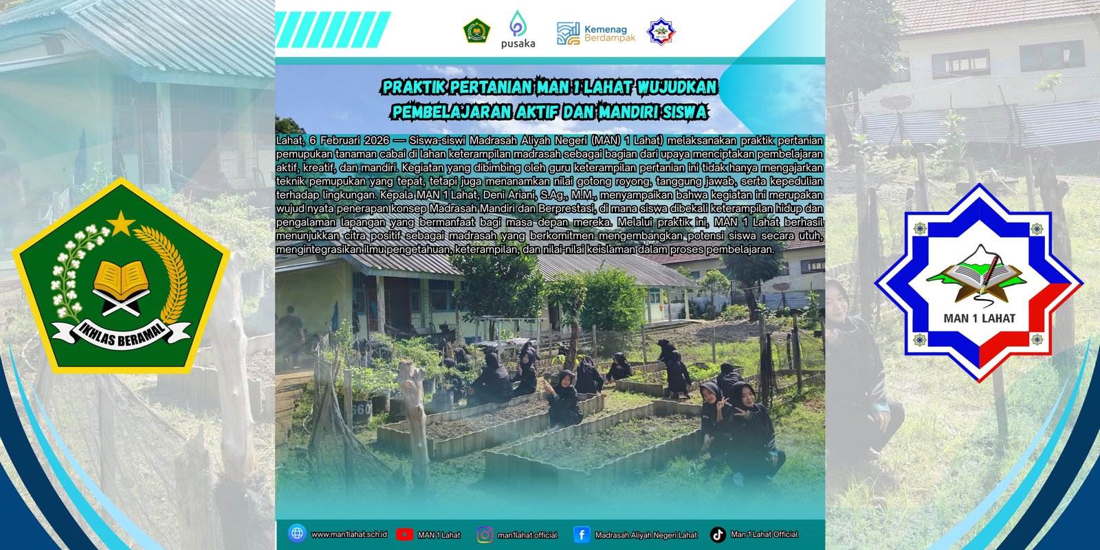 Praktik Pertanian MAN 1 Lahat Wujudkan Pembelajaran Aktif dan Mandiri Siswa